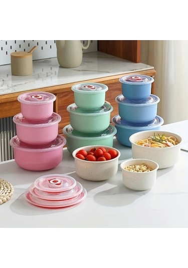 Trendooze Gaojunshop01 Bej 3lü Hava Geçirmez Yığılabilir Gıda Saklama Kabı Seti Mutfak Organizasyon İçin Sakinlik Bej