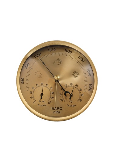 Sones Thb9392 132mm Duvara Monte Dijital Termometre Higrometre Ev Yüksek Doğruluk Basınç Ölçer Hava Hava Ölçüm Aleti Barometre Altın