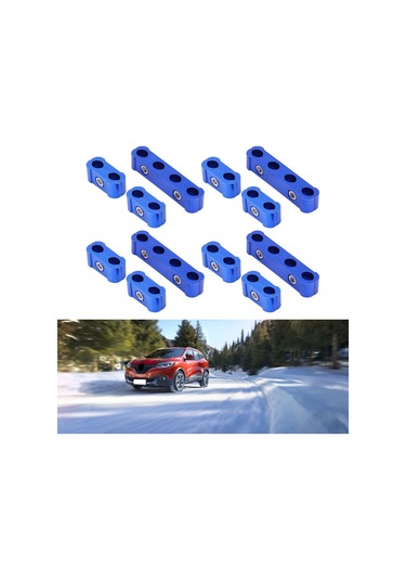 Konesam 12 Adet Mavi Aluminyum İğne Tel Ayırıcı - 8mm, 9mm, 10mm Uyumlu - Motor Telini Düzenleyen Ve Düzenleyen Parçalar