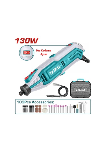 Total 130 W Gravür Makinası Tg513326e Mini Dremel Testere Kesme Makine Kömürlü
