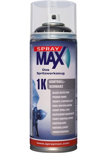 Spraymax 1K Toz Kontrol Boyası Mat Siyah 400 ML