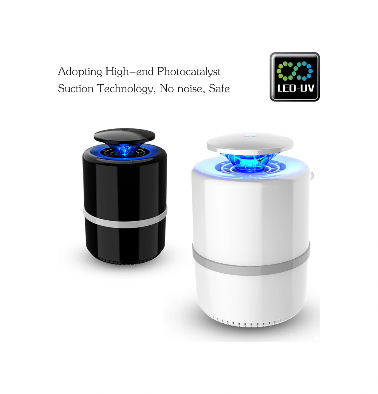 Youmex Beyaz Usb 5w Uv Led Işık Katalizörü Sinek Öldürücü Lambası - 20-50 M² Kapsama, 390nm Dalga Boyu, Sessiz Suction Teknolojisi