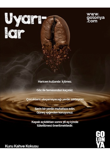 Golonya Kuru Kahve Kokulu Cam Şişe Kolonya 250 ML