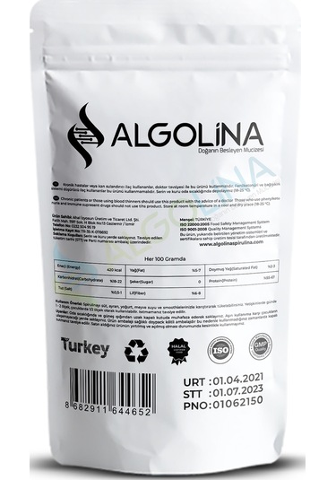 Algolina Spirulina Tozu 1 Kg "Türkiye'Nin Ilk I"