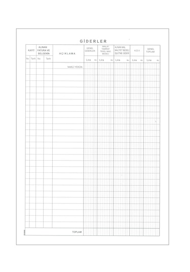 Yumuşak Kapak 25x35 İşletme Defteri 40yaprak