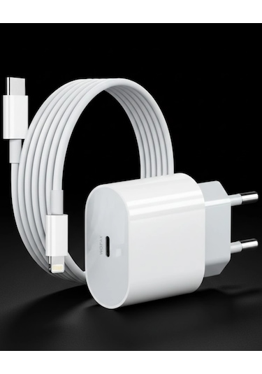 Apple Uyumlu iPhone 14 13 12 11 20w Hızlı Şarj Adaptörü Lightning Kablo Seti