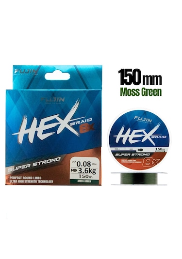 Fujin Yeni Hex 8x 0.08mm 150mt Moss Green İp Misina