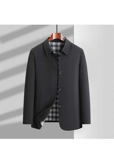 Yingfu Erkek İş Günlük Siyah Ceketleri Moda Siyah