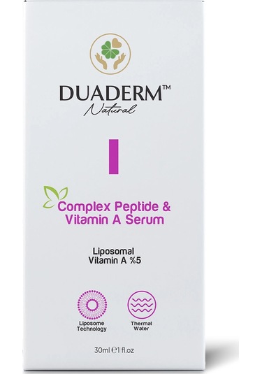 Kırışıklık Karşıtı, Ton Eşitleyici Complex Peptide & Vitamin A Serum Liposomal Vit A 5% 30 Ml