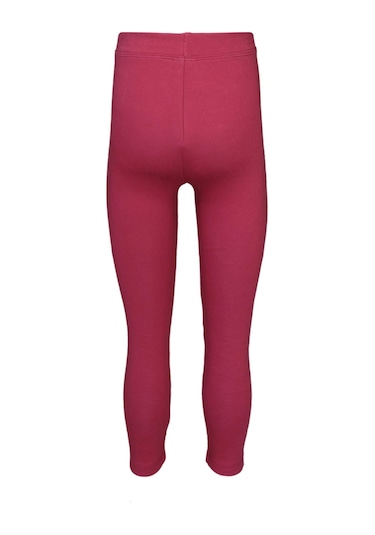 Lovetti Bordo Kız Çocuk Kışlık Tam Boy Düz Basıc Tayt Bordo