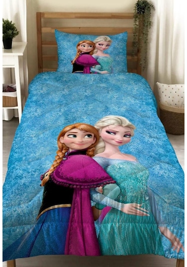Elsa Anna Dijital Baskı Yorgan Ve Yastık Kılıfı