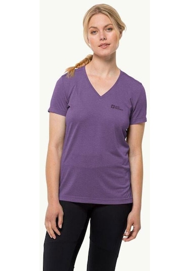 Jack Wolfskin Crosstrail T Women Kadın Tişört 1801693-2392 Mor