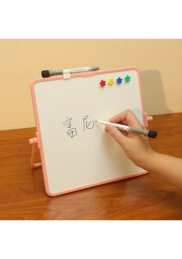 Elmpaly Pembe 8.27x11.02 İnç Çift Taraflı Manyetik Yazı Tahtası Ayaklı