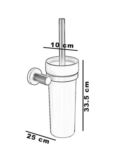 Fontana Klozet Fırçası Fj-20504 Mat Siyah Mat Siyah