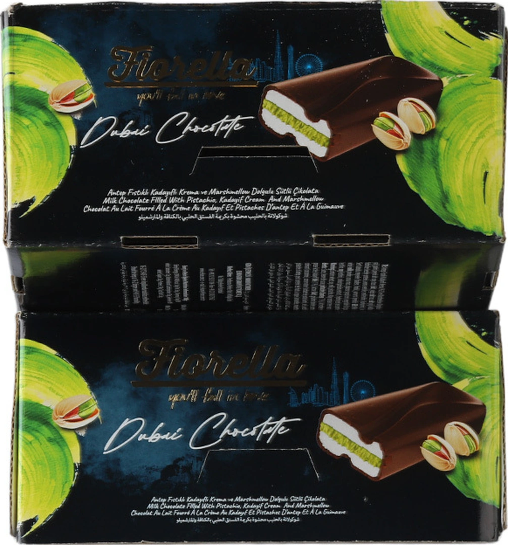 Fiorella Sütlü Çikolatalı Marshmallowlu Dubai Bar 32 Gr. 24 Adet 1 Kutu