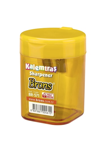 Brons Plastik Kutulu Çiftli Kalemtraş Br-571