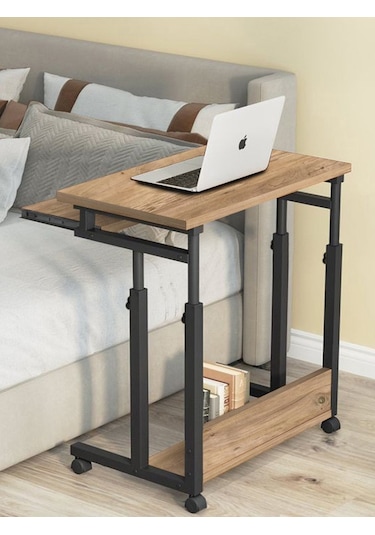 Yükseklik Ayarlı Ve Klavyelikli Çalışma Masası - Ceviz