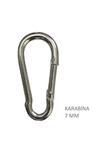 Galvanizli Karabina, 7 Mm, Askı, Çengel, Kanca, Anahtarlık