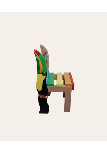 Toucan Ahşap Tamamı El Yapımı Çocuk Sandalyesi