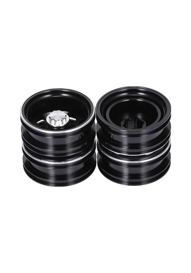 1/14 Tamiya Traktör Kamyon İçin 2 Adet Alüminyum 10 Telli Arka Jant, Siyah Renkli Rc Tır Tekerlek