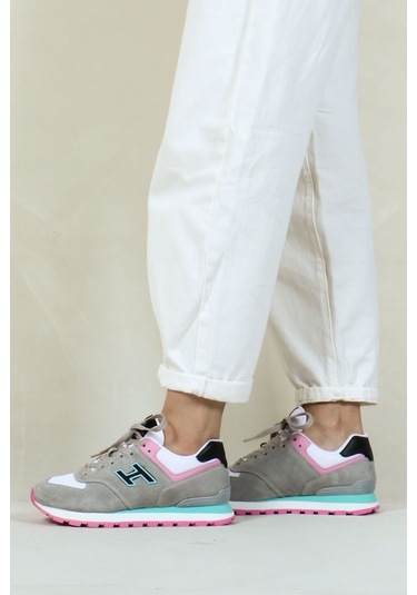 Hammer Jack Hakiki Deri Ciment-Siyah Kadın Spor Ayakkabı - 545252233