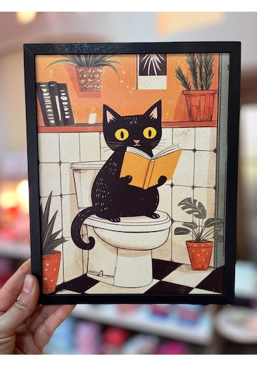 Ahşap Çerçeve-tuvalet Banyo Tablo-duvar Dekorasyonu-banyo Duvar Çerceve Açık Bej