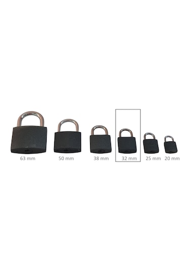 Adilon Asma Kilit, 32 Mm Gri