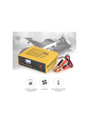 Symbee 6v/12v Akıllı Akü Şarj Cihazı, Otomatik/manuel Mod, Lityum Ve Kurşun Asit Aküleri İçin, Sarı, Küçük Avrupa Standartı Mf-1