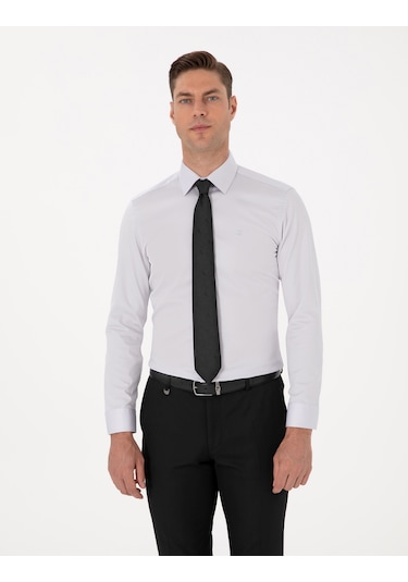 Pierre Cardin Erkek Gri Gömlek Basic 50315407-vr024 Gri
