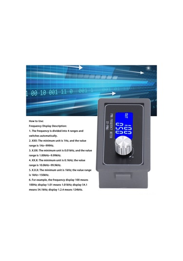 Gajeena Motor Sürme İçin Ayarlanabilir Lcd Ekranlı Pwm Kare Dalga Sinyal Jeneratörü