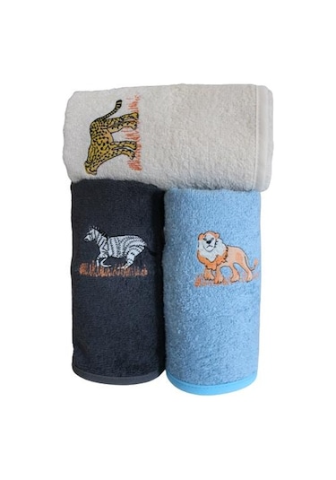 30x50 Mutfak Havlu Seti Hediyelik Hayvan Temalı Kutulu Havlu Set Çok Renkli