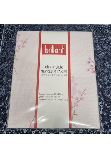 Brillant Nevresim Takımı Pembe Çiçek Açık Pembe