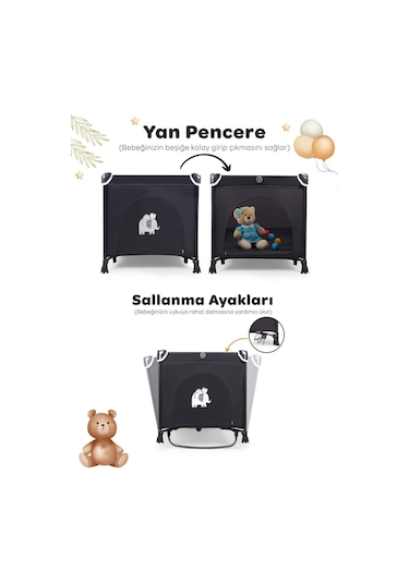 Prego Atlanta Max Alt Açma Üniteli Oyun Parkı + Yatak