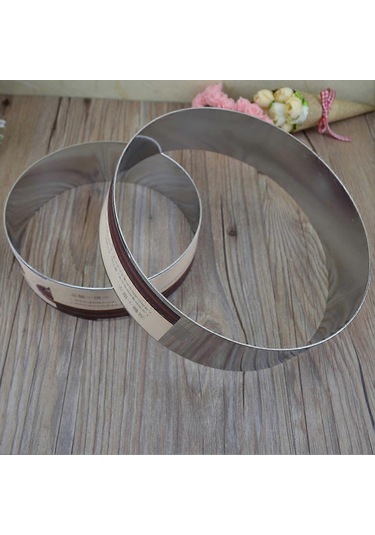 Paslanmaz Çelik Yuvarlak Kare Kek Halkası Kalıbı Mus Kesici Kendin Yap Dekorasyon Aracı Çok Renkli