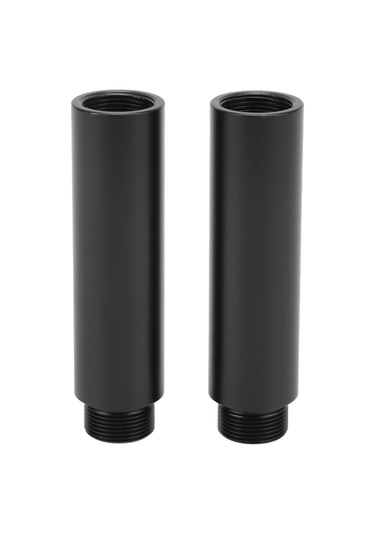 Yaleker Mikrofon Stant Uzatma Çubuğu Seti 2 Adet : 5/8" Dahili-5/8" Dışarıdaki Dişli + 3/8" Dişi-5/8" Erkek Adaptör, Alüminyum Alyazı, Dayanıklı