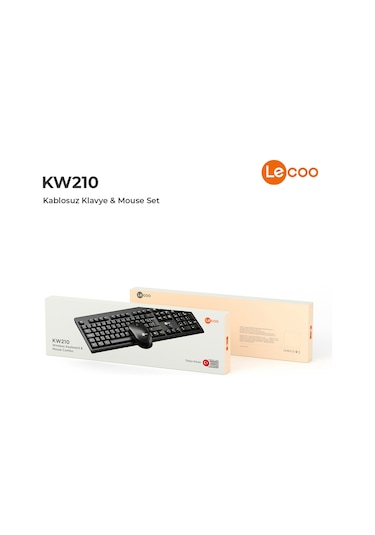 Lecoo KW210 Kablosuz Türkçe Q Klavye & Mouse Set