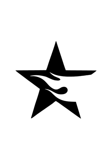 Alevli Yıldız Sticker Duvar Dekor Sticker 40 X 36 Cm