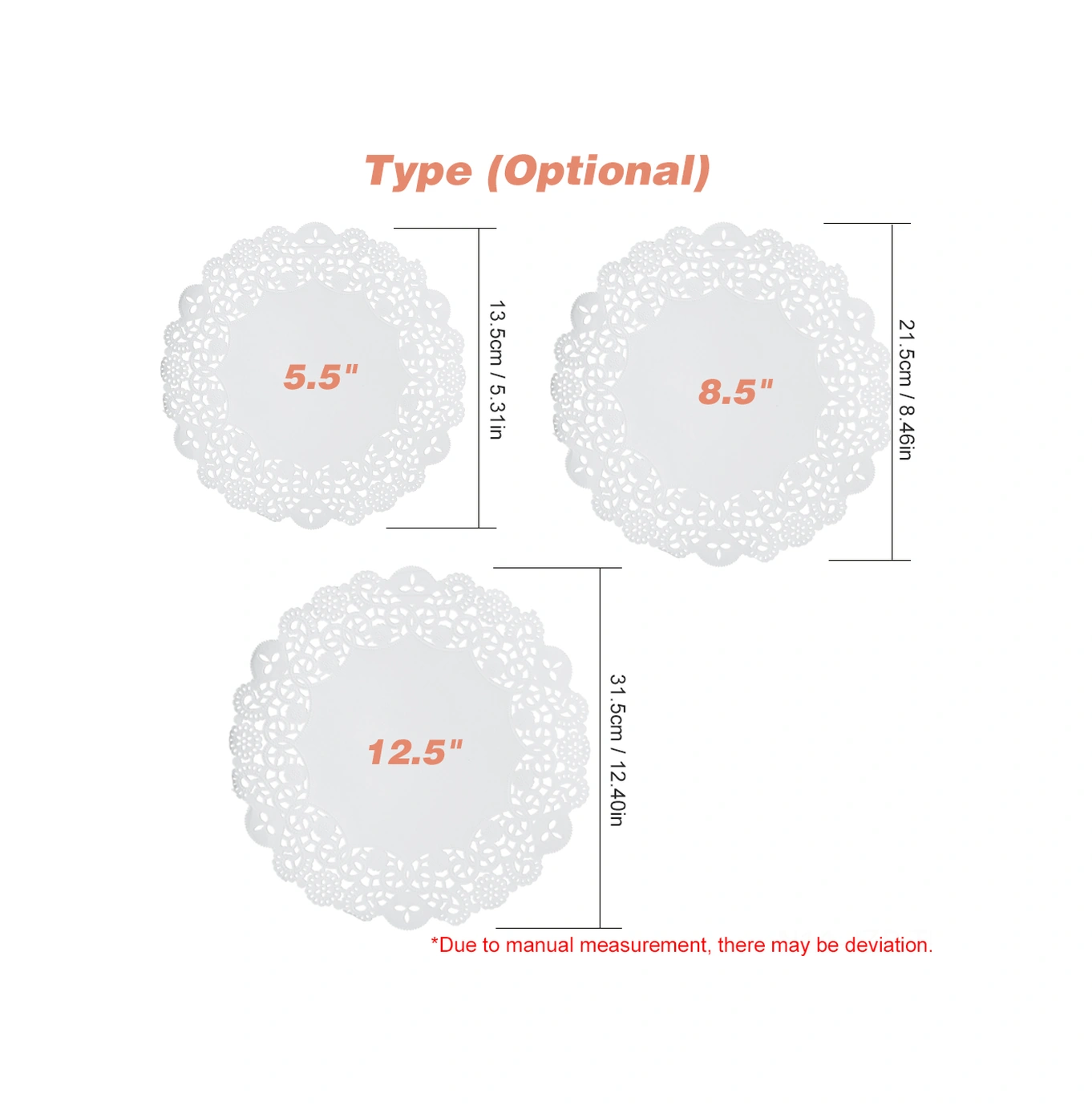 Geeroyoo 31.5cm Yuvarlak Gıda Grade Yağlı Kağıt 150 Adet - Pastalar, Pizza, Atıştırmalıklar İçin Dekoratif Ve Yağ Emici Podkağıdı Diğer