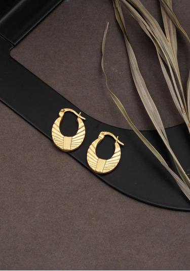 Bilezikci Vintage Altın Halka Küpe Sarı Altın