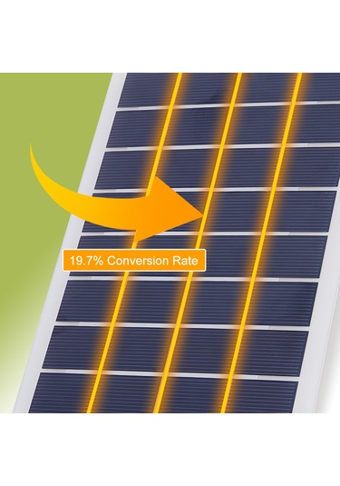 Reedark Beyaz Ip65 Su Geçirmez 4.5w 5v Usb Çıkışlı Polikristal Güneş Paneli - Dış Mekan Telefon Powerbank Şarj Cihazı, Eva Lamine, Dağcı Kanca İle