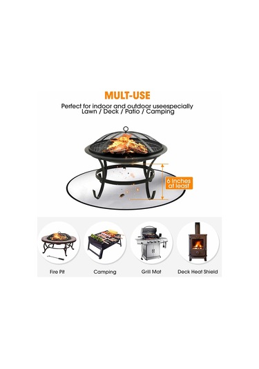 Neevoyu Islak Isıya Dayanıklı Fiberglas Barbekü Ateş Matı - Dış Mekan, Mutfak Kullanıma Uygun, Kolay Temizlenir Çok Renkli