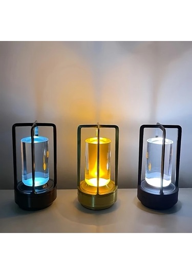 Willowhaven Silvery Led Masa Lambası Yatak Başı Göz Koruma Usb Şarj Kamp Aydınlatma Taşınabilir Füme