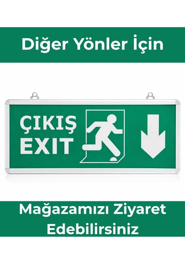 Şarjlı Led Acil Çıkış Armatürü Exit Tabelalı Elektrik Kesintisinde Otomatik Devreye Giren
