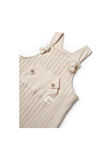 Bebek Salopet %100 Organic Pamuk Yenidoğan Serisi - Csy8114 Ekru