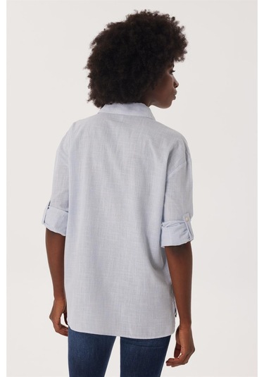 Lee Cooper Mındy Kadın Dokuma Gömlek Mavi 16269 Mavi