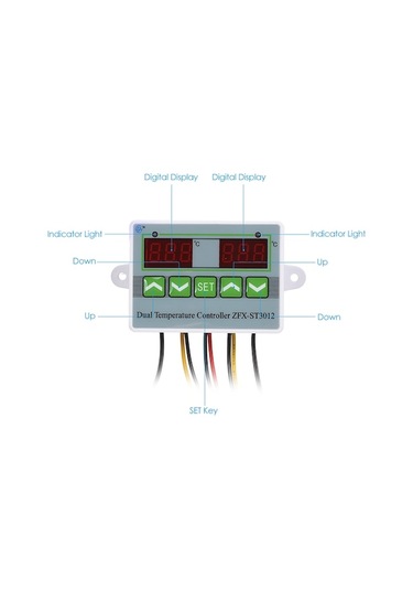Pazly Çift Ekranlı Akıllı Dijital Termostat - Zfx-st3012 Modeli