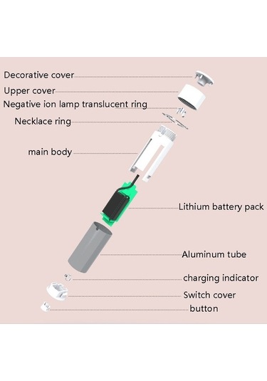 Novahub Ep205 Hava Temizleyici Kolye, Negatif İyonlu Asma Yaka Arıtanı, Gümüş Gümüş Diğer Diğer