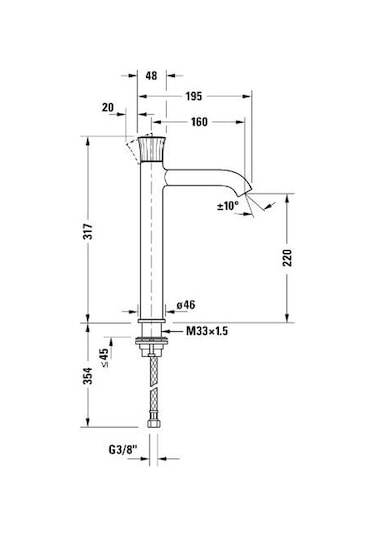 Duravit White Tulip Çanak Lavabo 43 Cm Lavabo Bataryası Xlarge