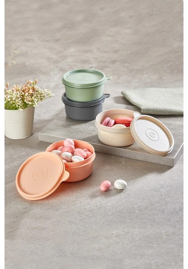 Bayev 4'lü Mini Saklama Kabı Kapaklı Set