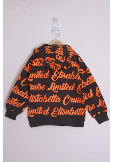 Toontoy Kız Çocuk Limited Baskılı Sweatshirt Antrasit Melanj